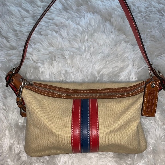 COACH Tote Bag With Stripe - Picture 1 of 4